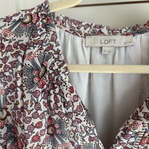 LOFT Multicolor Floral Dress